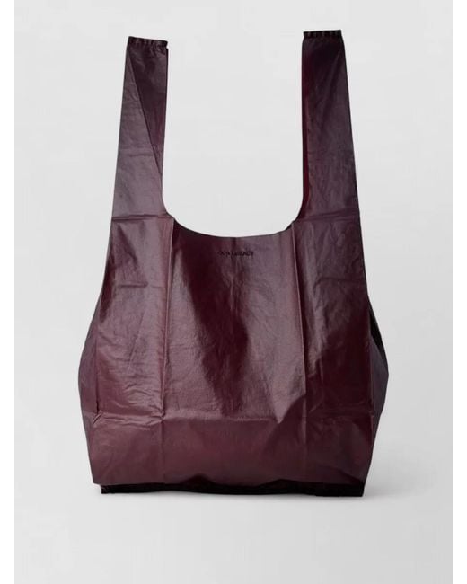 Our Legacy Purple Rectangular Shoulder Bag Textured Surface Dual Handles for men