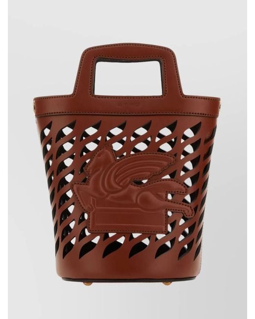Etro Brown Arnica Leather Bucket Bag