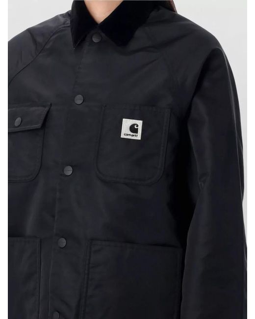 Carhartt Blue Quilted Loose-Fit Chore Jacket