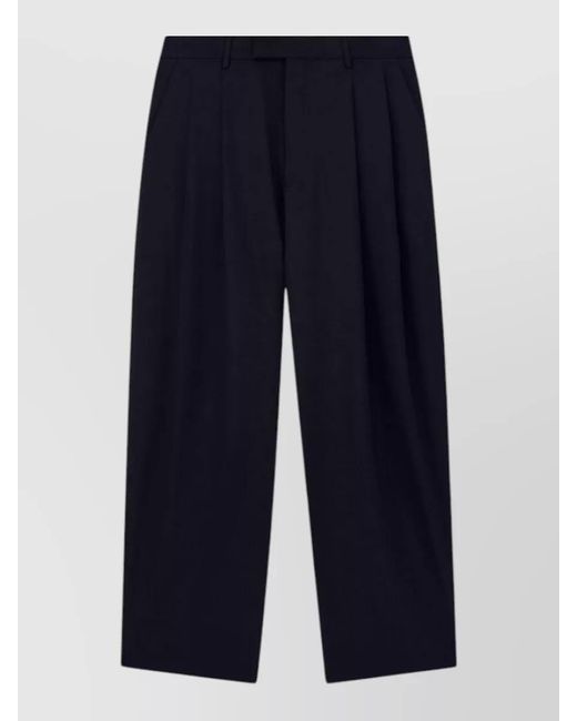 Giorgio Armani Blue Tailored Pleated Mid Rise Ankle Shorts for men