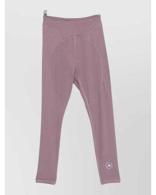 Adidas By Stella McCartney Purple Ankle Length Leggings Seam Detailing Style