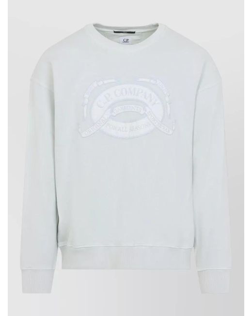 C P Company White Cp Company Cotton Sweatshirt Long Sleeves for men