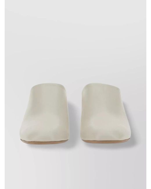 Tod's Natural Backless Pointed Toe Mid Heel Sandals