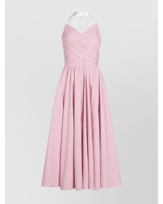 【送料&関税込】Patou Pink Polyester Dress Patou Corsage Belted Mini Dress | Pink | FARFETCH JO