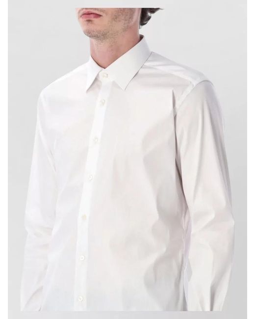 Xacus White Business Cotton Shirt Button Down Collar for men