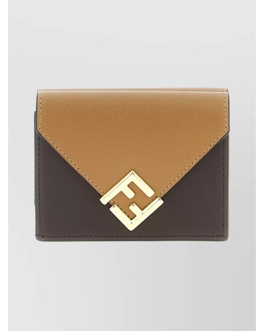 Fendi Multicolor Tri-Fold Wallet Diamond Pattern