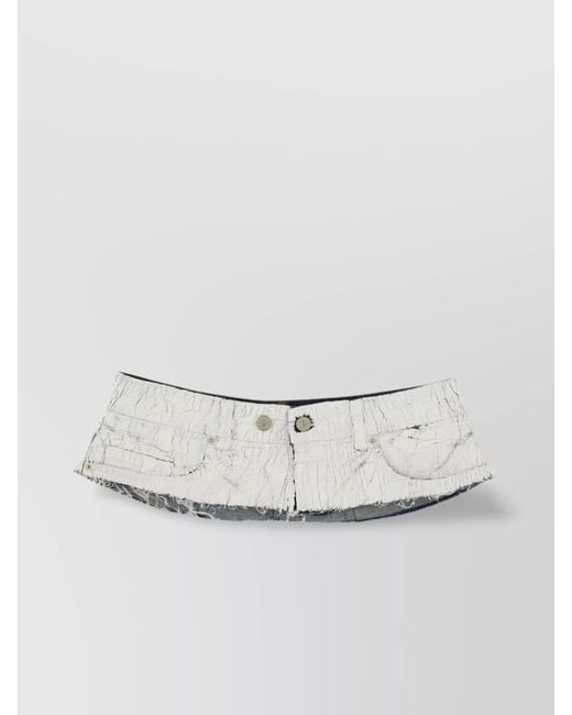 MM6 by Maison Margiela White Denim Belt
