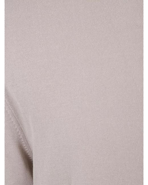 Zanone Gray Cotton Short-Sleeve Turtleneck Jumper for men