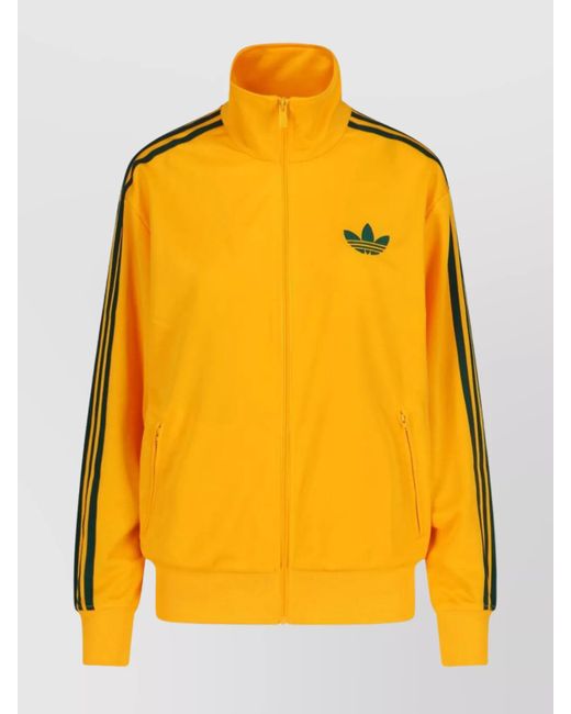 Adidas Yellow Collar Sweatshirt Side Pockets
