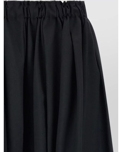 Comme des Garçons Blue Wool Bermuda Skirt Draped Asymmetric Hem
