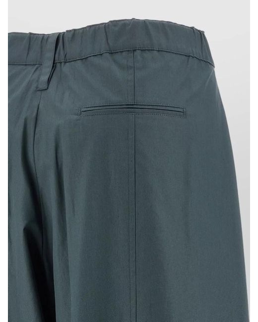 Max Mara Blue Tailored Trousers Featuring Refined Back Pockets