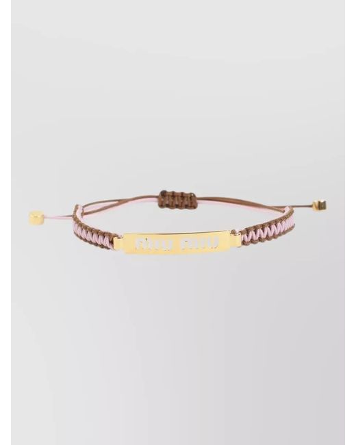 Miu Miu Multicolor Cord Bracelet