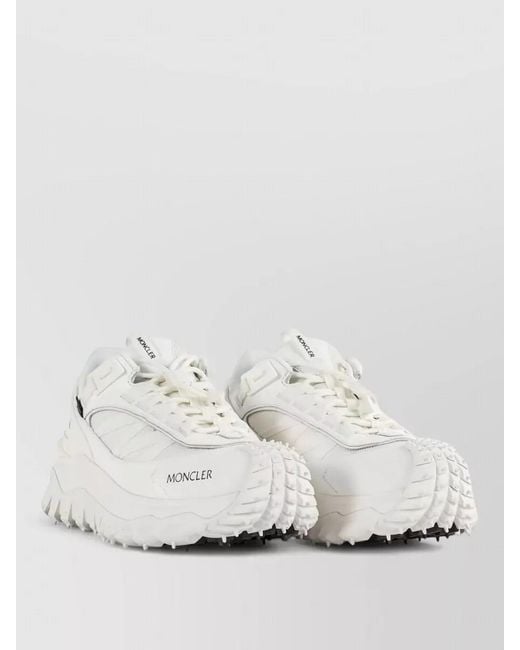 Moncler White Trailgrip Gtx Sneakers Thick Sole Traction