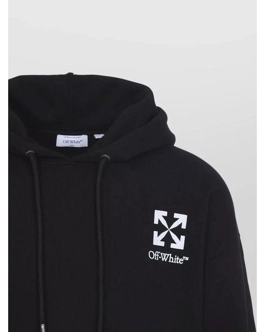 Off-White c/o Virgil Abloh Black Small Arrows Skate Hoodie Cotton Fleece for men