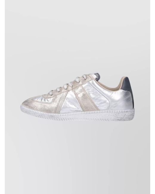 Maison Margiela Metallic Iridescent Low-Top Sneakers