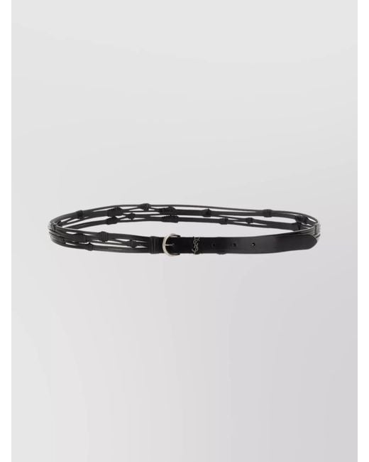 Saint Laurent Multicolor Calfskin Leather Belt for men