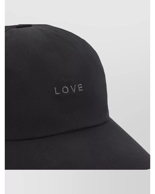 Rick Owens Black Embroidered Baseball Cap