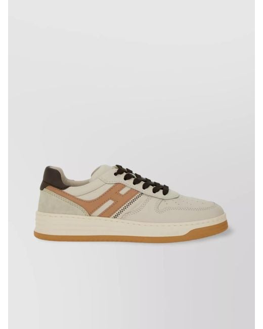 Hogan Natural Leather Low-Top Sneakers
