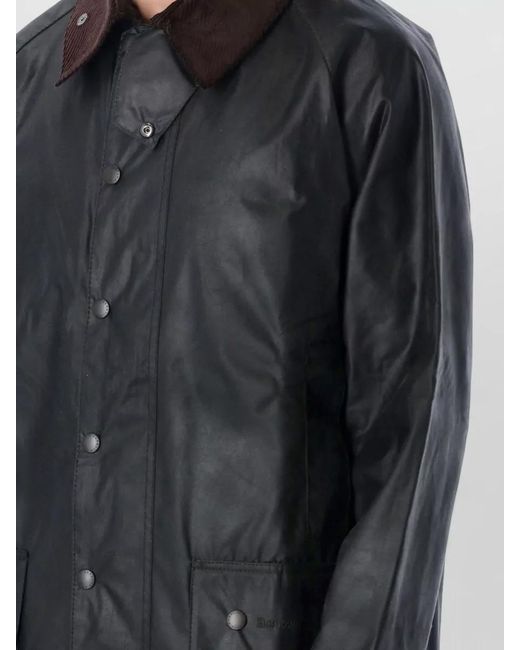 Barbour Blue Waxed Cotton Relaxed-Fit Jacket for men