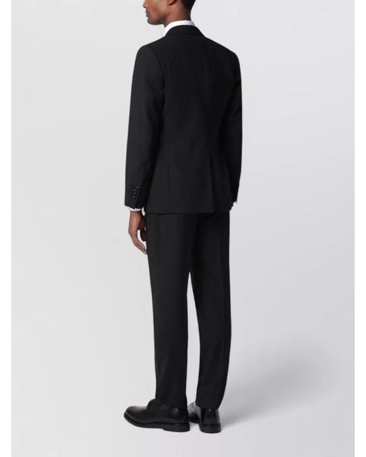 Lardini Black Wool Blend Single Breasted Suit for men