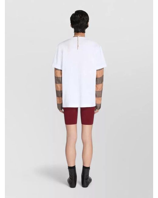 Dries Van Noten White Layered Long Sleeve Block Design T Shirt for men
