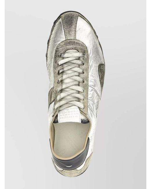 Maison Margiela Metallic Paneled Low-Top Sneakers for men