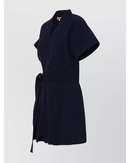 KENZO Blue Wool Mini Dress