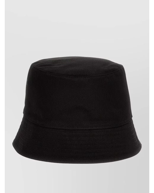 McQueen Black Cotton Bucket Hat for men