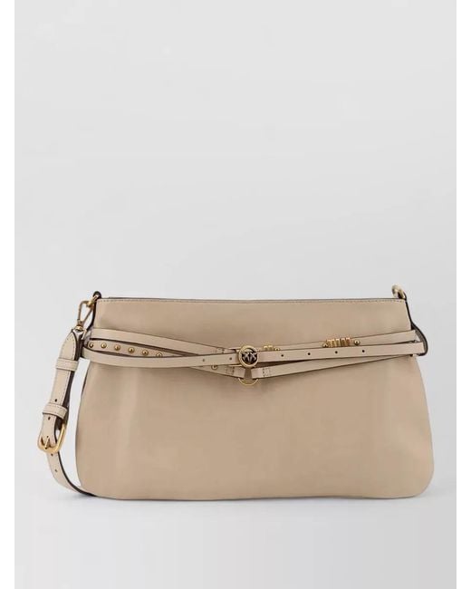 Pinko Natural Mini Belt Crossbody Bag Hardware