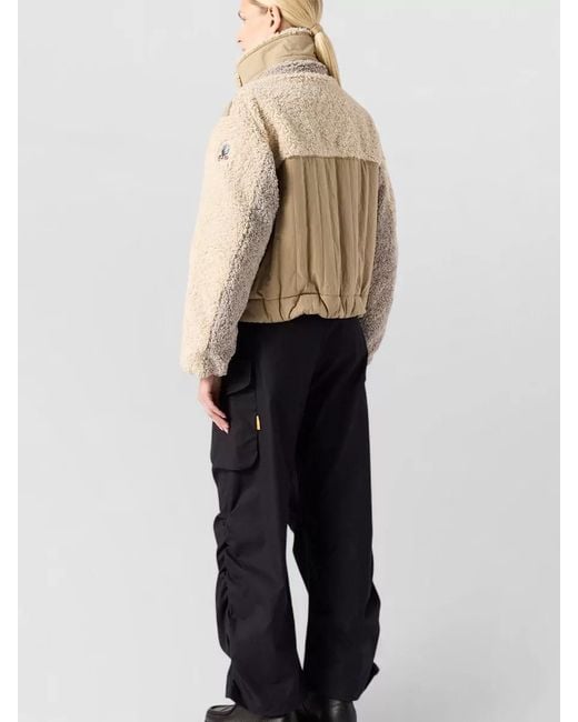Parajumpers Natural Kaede Cropped Fleece Bomber High Collar