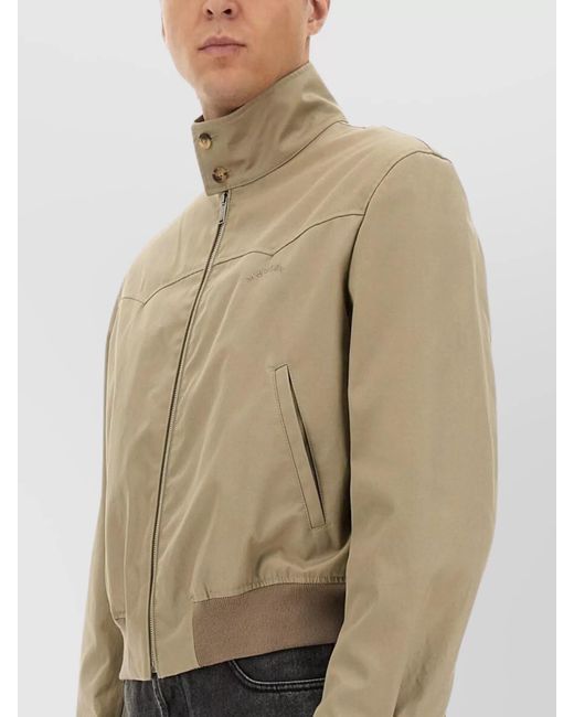 McQueen Multicolor Cropped Harrington Jacket for men
