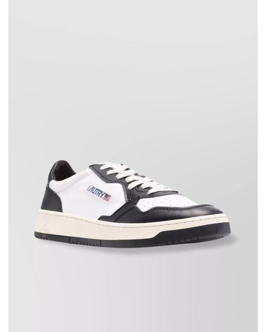 Autry Metallic Leather Low-Top Sneakers for men