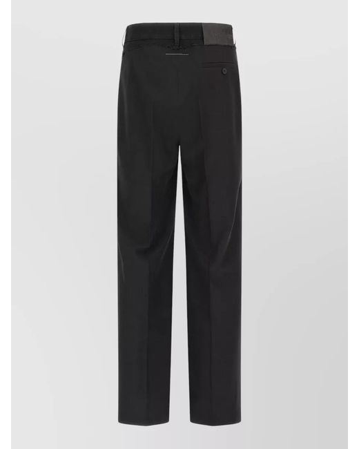 MM6 by Maison Margiela Black Straight-Leg Trousers for men