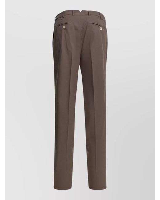 Brunello Cucinelli Brown Trousers Side And Back Pockets Belt Loops for men