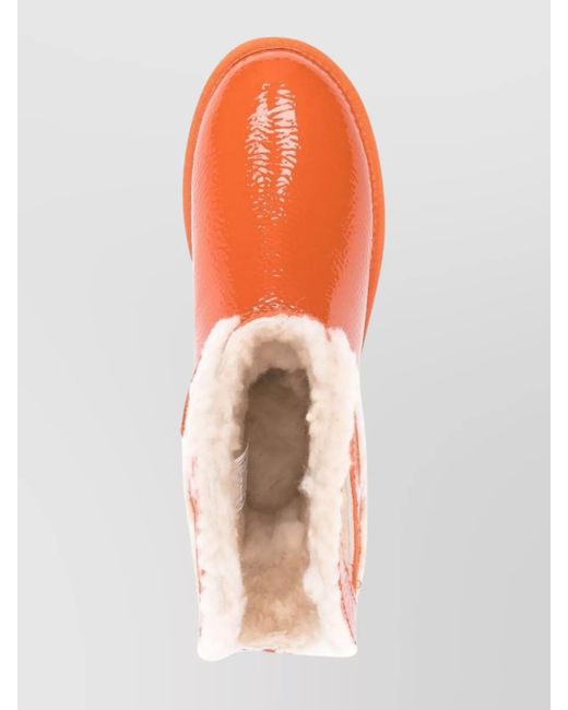 Ugg Orange Patent Calf Leather Cutout Ankle Boots for men