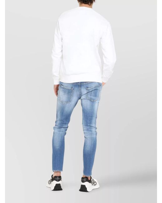 DSquared² White Cotton Crew-Neck Sweatshirt for men