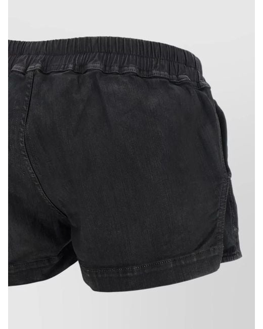 Rick Owens Black Relaxed Boxer Shorts Featuring Practical Pockets