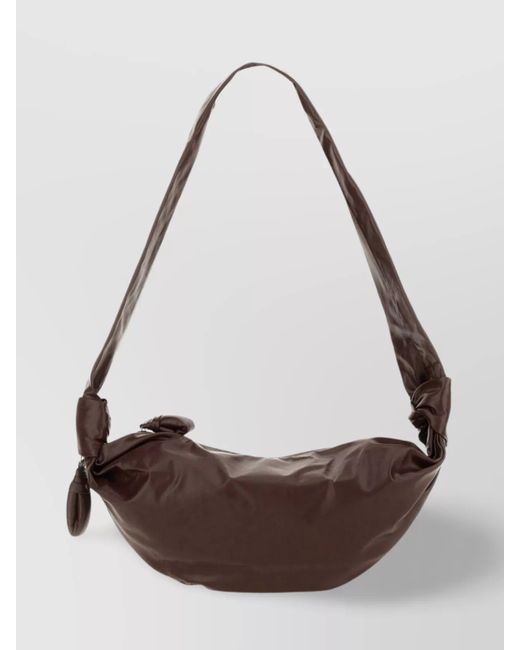 Lemaire Red Small Soft Curved Shoulder Bag With Knotted Strap for men