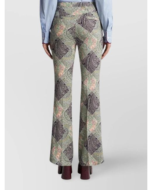 Etro Gray Flared Trousers