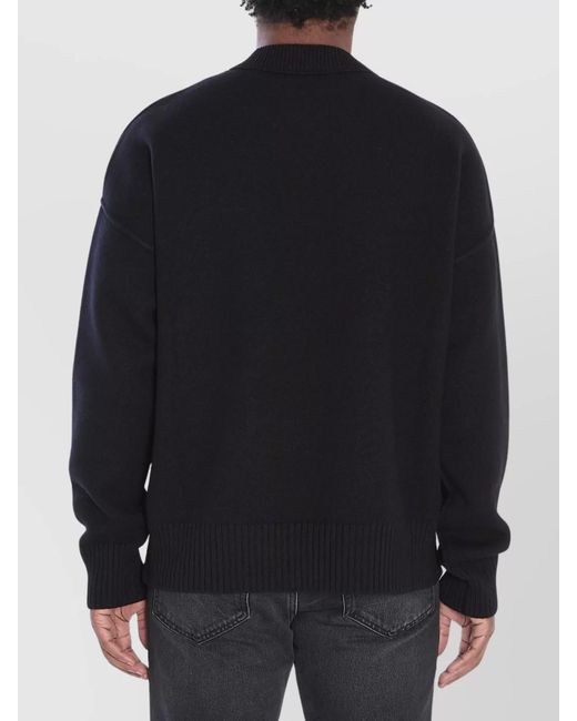 AMI Black Ami De Coeur Sweater for men