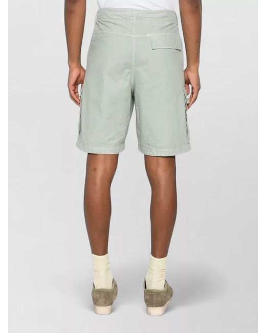 Stone Island Gray Loose-Fit Cargo Bermuda Shorts for men