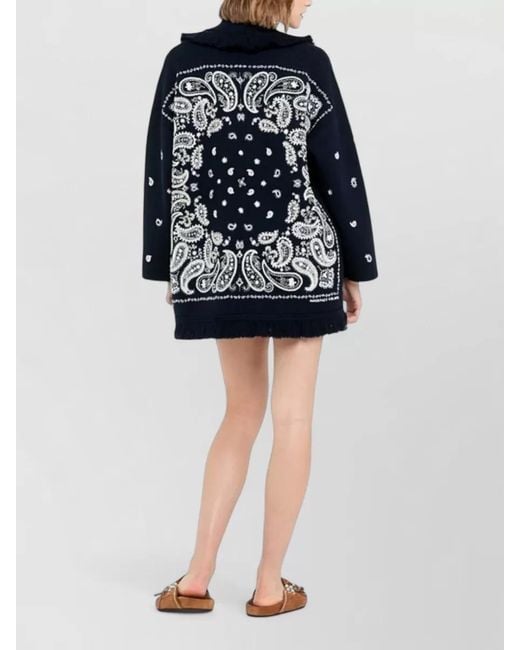 Alanui Blue Cashmere Cardigan