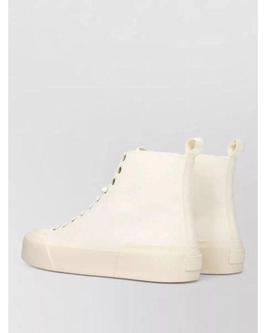Jil Sander Natural Canvas High-Top Sneakers for men