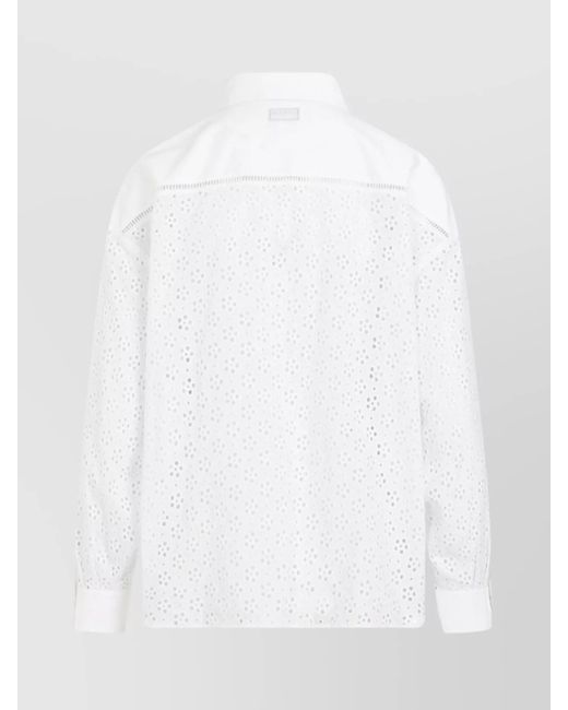 KENZO White Broderie Anglaise Shirt