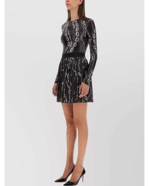 Versace Jeans Couture Black Pleated Skirt