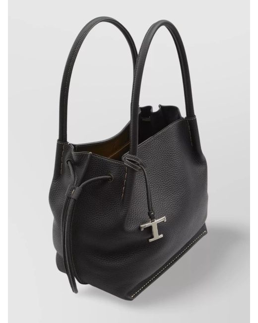 Tod's Black Bucket Medium Leather Shoulder Bag
