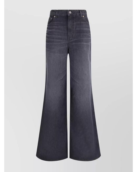 Chloé Blue Denim High-Rise Wide-Leg Trousers