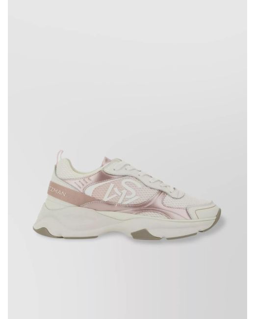 Stuart Weitzman Natural Leather Low-Top Sneakers