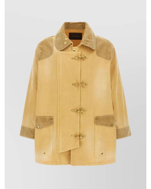 Wales Bonner Yellow 'Sierra' Coat With Buttoned Cuffs for men