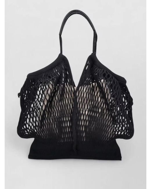 Hereu Black Cotton Beach Bag